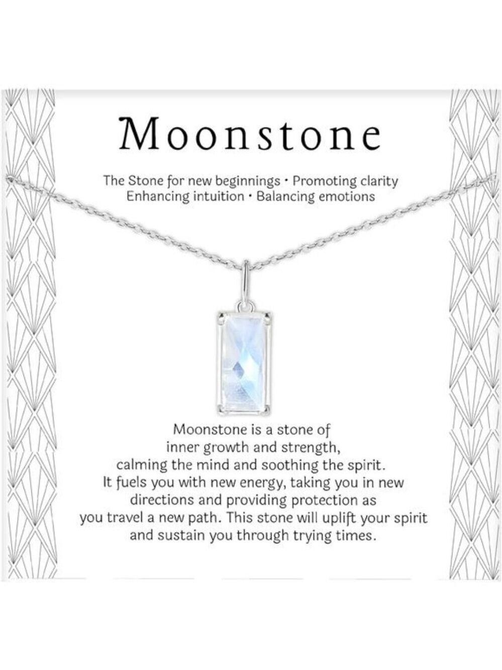 Rainbow Moonstone Necklace Sterling Silver New Beginnings Necklace Gift for Wome